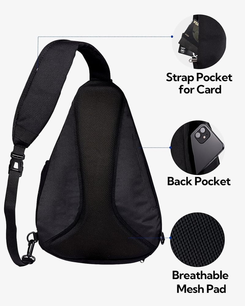 WATERFLY Háromszög Alakú Vízálló Nylon Hátizsák - Unisex Crossbody Táska Túrázáshoz, Kerékpározáshoz, Utazáshoz - Állítható Vállpánttal