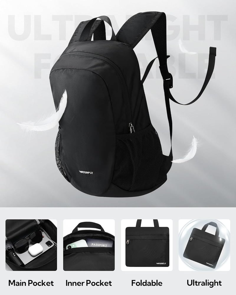 WATERFLY Ultralight 18L összecsukható hátizsák könnyű túra napi használat