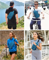 WATERFLY Válltáska Crossbody Hátizsák Férfi Női Oldaltáska Sling Backpack 6
