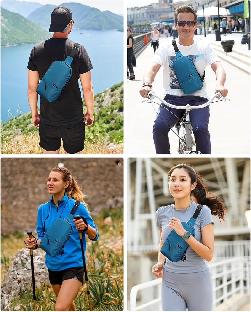 WATERFLY Válltáska Crossbody Hátizsák Férfi Női Oldaltáska Sling Backpack
