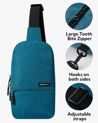 WATERFLY Válltáska Crossbody Hátizsák Férfi Női Oldaltáska Sling Backpack 4