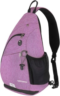 WATERFLY Vízálló Lila Egyvállas Hátizsák - Állítható Pánttal Túrázáshoz, Kerékpározáshoz, Utazáshoz - Unisex Nylon Crossbody Táska 1
