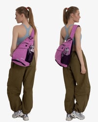 WATERFLY Vízálló Lila Egyvállas Hátizsák - Állítható Pánttal Túrázáshoz, Kerékpározáshoz, Utazáshoz - Unisex Nylon Crossbody Táska 6