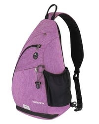 WATERFLY Vodoodolný Fialový Batoh cez Jedno Rameno - Nastaviteľný Popruh na Turistiku, Cyklistiku, Cestovanie - Unisex Nylonová Taška Crossbody 1