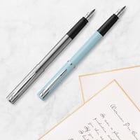 Stilou Waterman Allure - Oțel inoxidabil, accesorii argintii, peniță fină, cerneală albastră 5