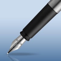Stilou Waterman Allure - Oțel inoxidabil, accesorii argintii, peniță fină, cerneală albastră 3