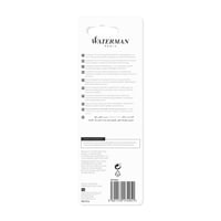 Stilou Waterman Allure - Oțel inoxidabil, accesorii argintii, peniță fină, cerneală albastră 8