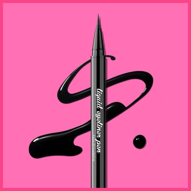 Waterproof Eyeliner Pen Precíz Ecsettel, Vízálló Szemceruza Nőknek Fekete