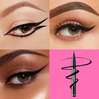 Waterproof Eyeliner Pen Precíz Ecsettel, Vízálló Szemceruza Nőknek Fekete 4