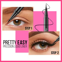 Waterproof Eyeliner Pen Precíz Ecsettel, Vízálló Szemceruza Nőknek Fekete 5