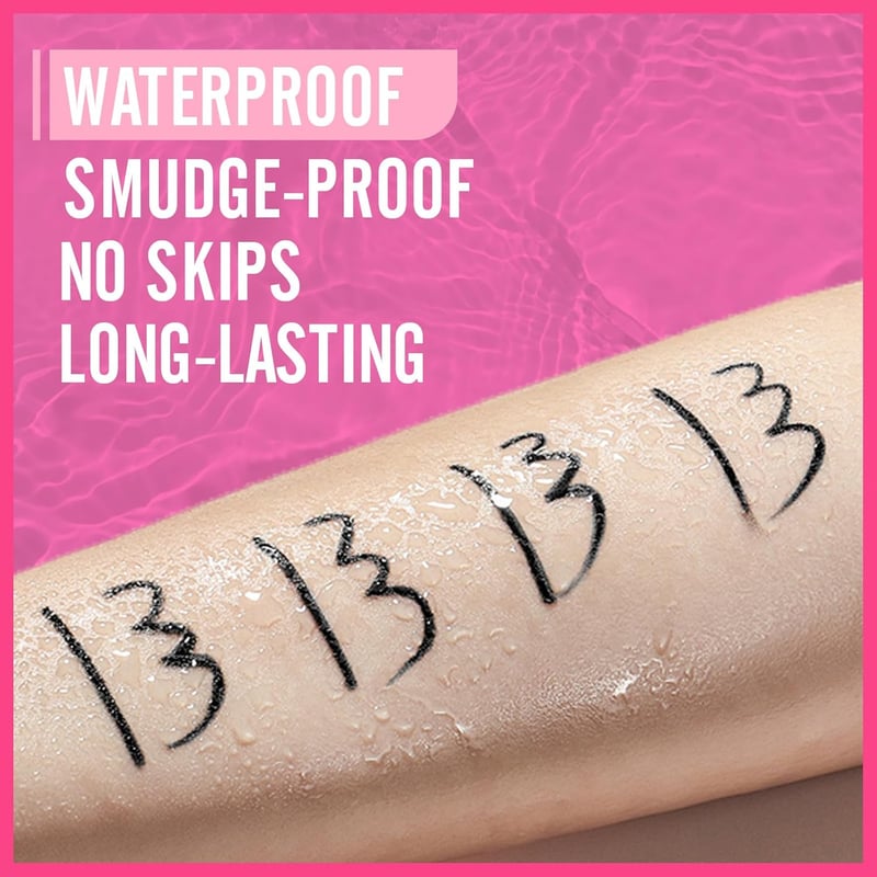 Waterproof Eyeliner Pen Precíz Ecsettel, Vízálló Szemceruza Nőknek Fekete