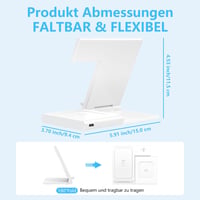 WATOE 3 az 1-ben vezeték nélküli töltőállomás iPhone / Apple Watch / AirPods - fehér 6
