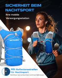Vestă de Alergare WATSABRO pentru Bărbați și Femei cu Rezervor de Apă de 2L, 5L, Rucsac de Alergare Ușor, Respirabil și Ajustabil, pentru Trail Running, Ciclism, Drumeții 6