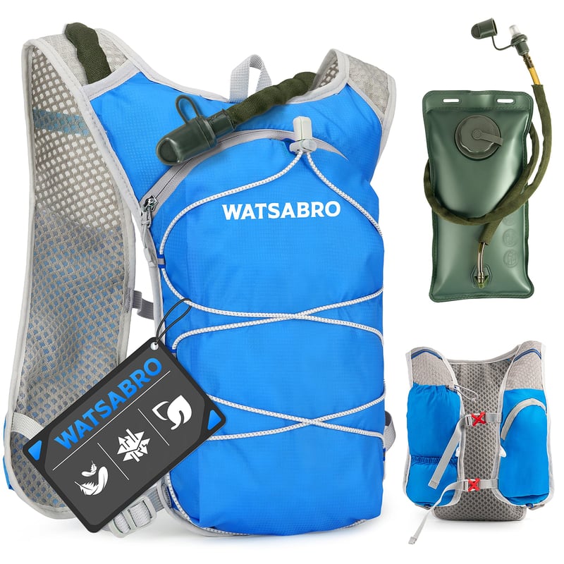 Vestă de Alergare WATSABRO pentru Bărbați și Femei cu Rezervor de Apă de 2L, 5L, Rucsac de Alergare Ușor, Respirabil și Ajustabil, pentru Trail Running, Ciclism, Drumeții
