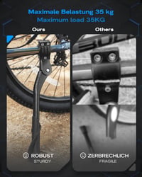 WATSABRO Stojan na bicykel pre 24-29 palcové bicykle, výškovo nastaviteľný bočný stojan, max. 35 kg, hliníkový, protišmykový, e-bike, MTB, mestský 4