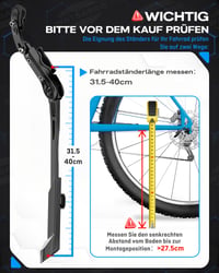 Suport Bicicletă WATSABRO pentru Cadru Rotund, pentru Biciclete de 24-29 Inci - Reglare Rapidă cu Capacitate de Încărcare de 45 kg 4