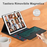 WAVATA iPad Pro 12,9" Bluetooth Billentyűzet Tok Háttérvilágítással 3