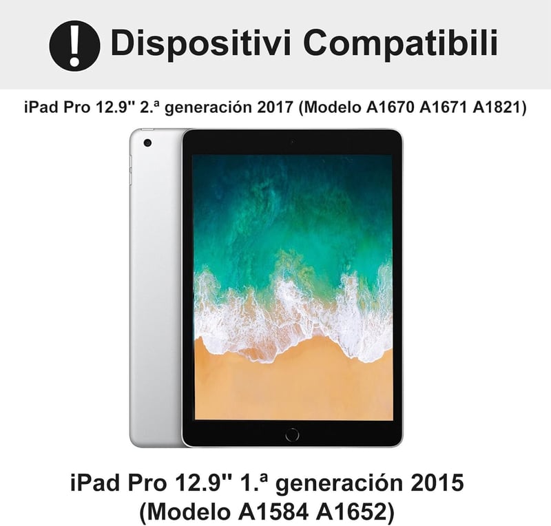 WAVATA iPad Pro 12,9" Bluetooth Billentyűzet Tok Háttérvilágítással