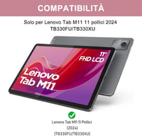 WAVATA Lenovo Tab M11 2024 Bluetooth billentyűzet tok Pink mágneses leválasztható 2