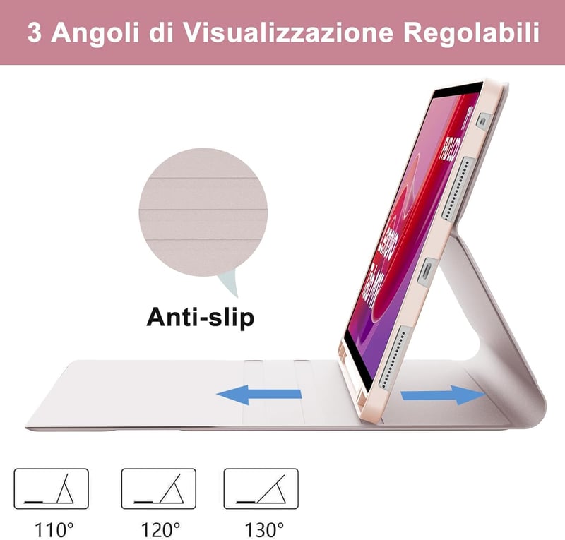 WAVATA Lenovo Tab M11 2024 Bluetooth billentyűzet tok Pink mágneses leválasztható