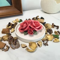 Wavedolphin Kézműves Kerámia Aroma Diffúzor Rózsa Mintával Illóolajokhoz 3