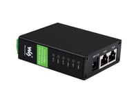 Waveshare 2-kanalni RS485 Ethernet Konverter Modul s POE Funkcijom - Industrijski DIN Montažni Izolirani Serijski Server s Podrškom za Modbus/MQTT 1