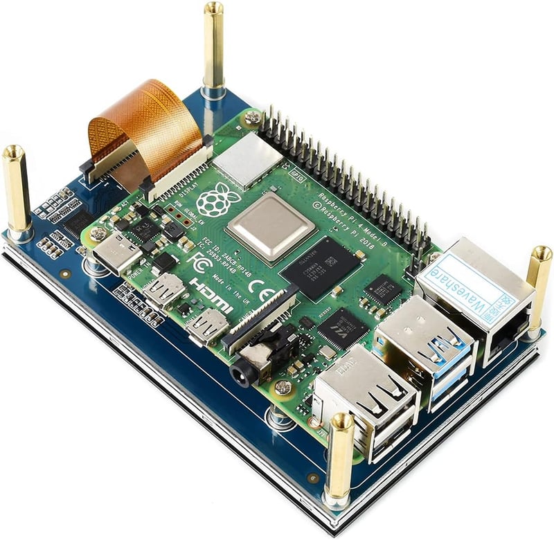Waveshare 4.3" DSI LCD kijelző Raspberry Pi-hez 800×480 IPS érintőképernyő