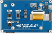 Waveshare 4.3" DSI LCD kijelző Raspberry Pi-hez 800×480 IPS érintőképernyő 6