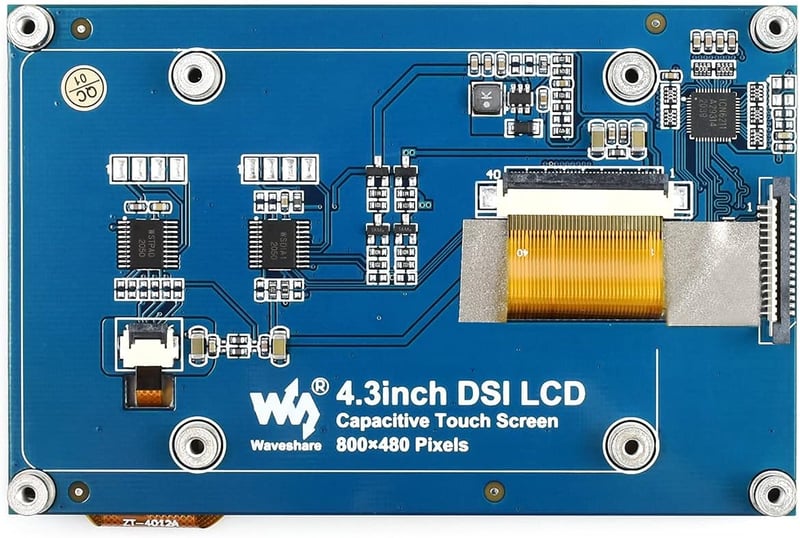 Waveshare 4.3" DSI LCD kijelző Raspberry Pi-hez 800×480 IPS érintőképernyő