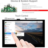 Waveshare 5 inch DSI LCD érintőképernyős kijelző Raspberry Pi-hez - 800×480 3
