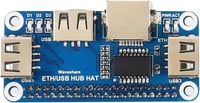 Waveshare Ethernet/USB HUB modul Raspberry Pi-hez, RJ45 és 3 USB port 1