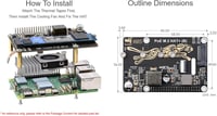 Waveshare POE M.2 HAT+ Raspberry Pi 5 NVMe SSD adapter PCIe Gen2/3 8