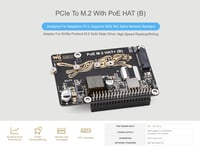Waveshare POE M.2 HAT+ Raspberry Pi 5 NVMe SSD adapter PCIe Gen2/3 2