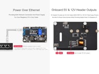 Waveshare POE M.2 HAT+ Raspberry Pi 5 NVMe SSD adapter PCIe Gen2/3 6