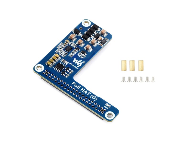 Waveshare Power Over Ethernet HAT (G) kartica za proširenje za Raspberry Pi 5 - 802.3af/at kompatibilni POE adapter s 5V 5A izlazom