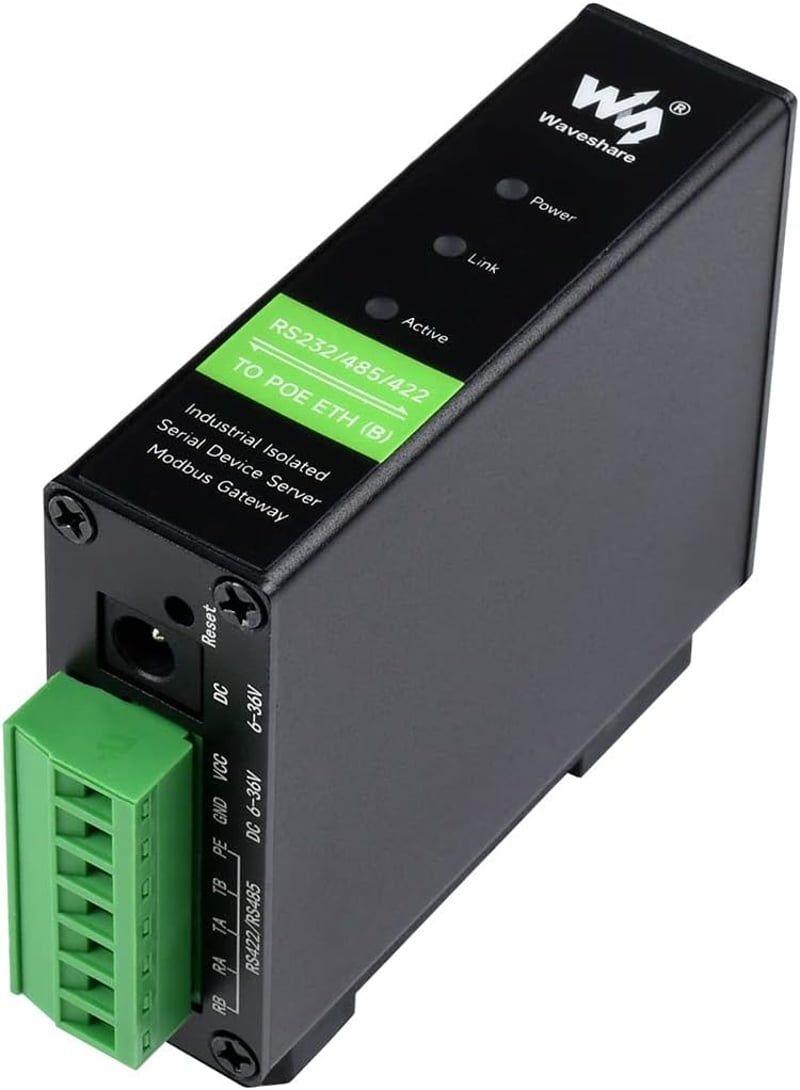 Waveshare RS232/485/422 RJ45 Ethernet Konverter Modbus Gateway POE