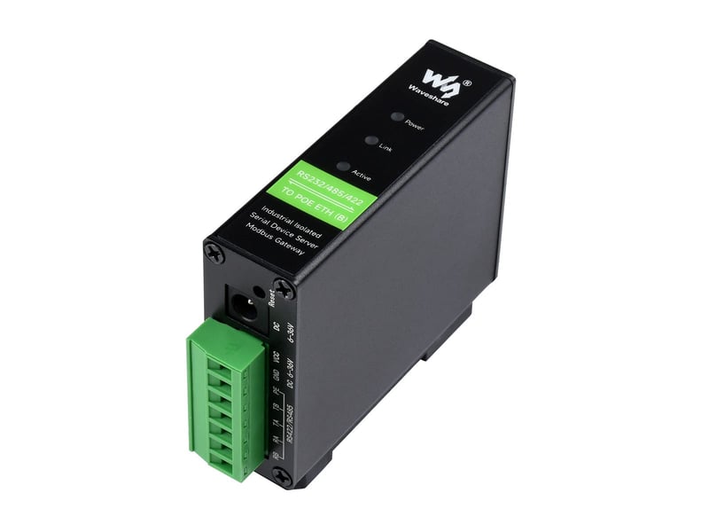 Waveshare RS232/485/422 – RJ45 Ethernet serijski poslužitelj pretvornik, Modbus gateway, POE