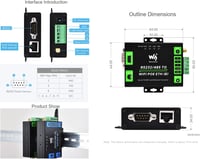 Waveshare RS232/485–WiFi és Ethernet ipari soros szerver, Modbus/MQTT átjáró 9