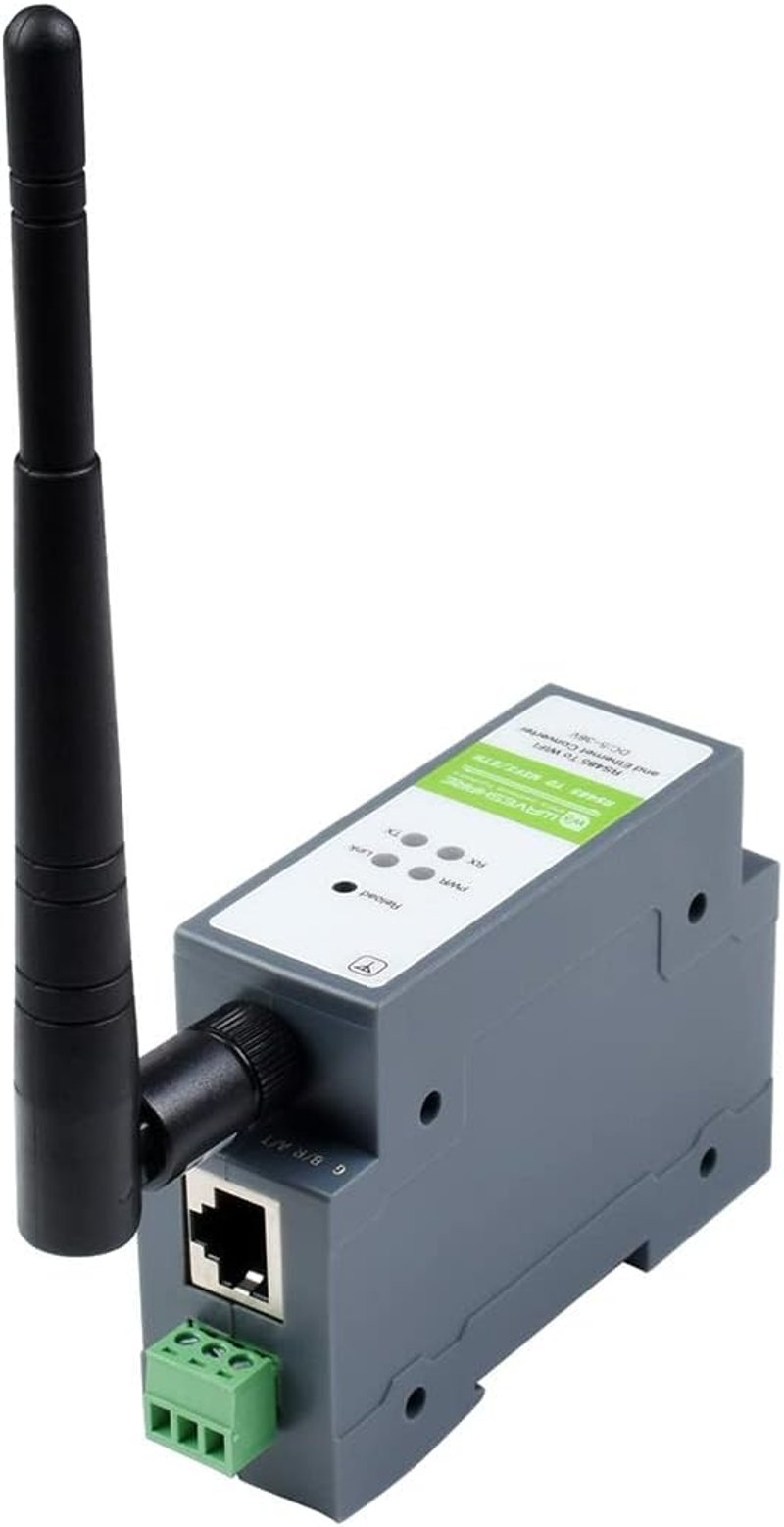 Waveshare RS485 WiFi Ethernet Modbus MQTT Gateway sín szerelésű konverter