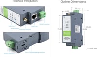 Waveshare RS485 WiFi Ethernet Modbus MQTT Gateway sín szerelésű konverter 9