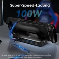 WAVLINK 6 az 1-ben Steam Deck dokkoló HDMI 2.1 4K 144 Hz, 100 W PD, 3x 10G USB 3.2, Gigabit RJ45, ROG Ally 4