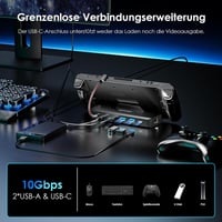 WAVLINK 6 az 1-ben Steam Deck dokkoló HDMI 2.1 4K 144 Hz, 100 W PD, 3x 10G USB 3.2, Gigabit RJ45, ROG Ally 5