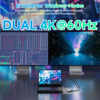 Dokovacia stanica pre notebook WAVLINK, duálny DisplayPort a HDMI, 100W PD, 10Gbps USB-A/C, 2,5G Ethernet, kompatibilná s Dell/HP/Lenovo, Windows, strieborná 6