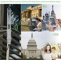 WAVLINK N300 WiFi erősítő kültéri POE antenna nagy hatótáv 8