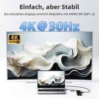 WAVLINK USB-C dokkoló 3 monitor támogatással, HDMI/DP/VGA, 100W töltés, Ethernet, SD/TF olvasó 3