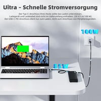 WAVLINK USB-C dokkoló 3 monitor támogatással, HDMI/DP/VGA, 100W töltés, Ethernet, SD/TF olvasó 5