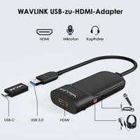 WAVLINK USB-C–HDMI adapter, USB 3.0, 2K 60Hz, DisplayLink, max. 6 monitor 2