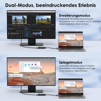 WAVLINK USB-C–HDMI adapter, USB 3.0, 2K 60Hz, DisplayLink, max. 6 monitor 4