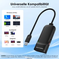 WAVLINK USB-C–HDMI adapter, USB 3.0, 2K 60Hz, DisplayLink, max. 6 monitor 6