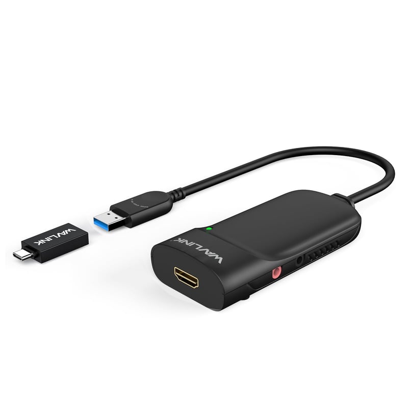 WAVLINK USB-C–HDMI adapter, USB 3.0, 2K 60Hz, DisplayLink, max. 6 monitor